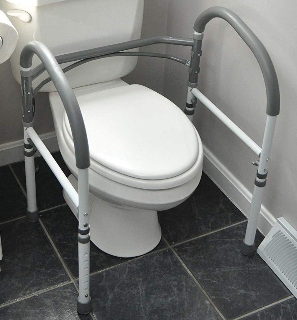 Commode Chair- Bathroom Safety Toilet Rail, Adjustable Toilet Safety Frame-Commode Chair