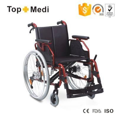 Medical Equipment Lightweight Aluminum Folding Manual Wheelchair