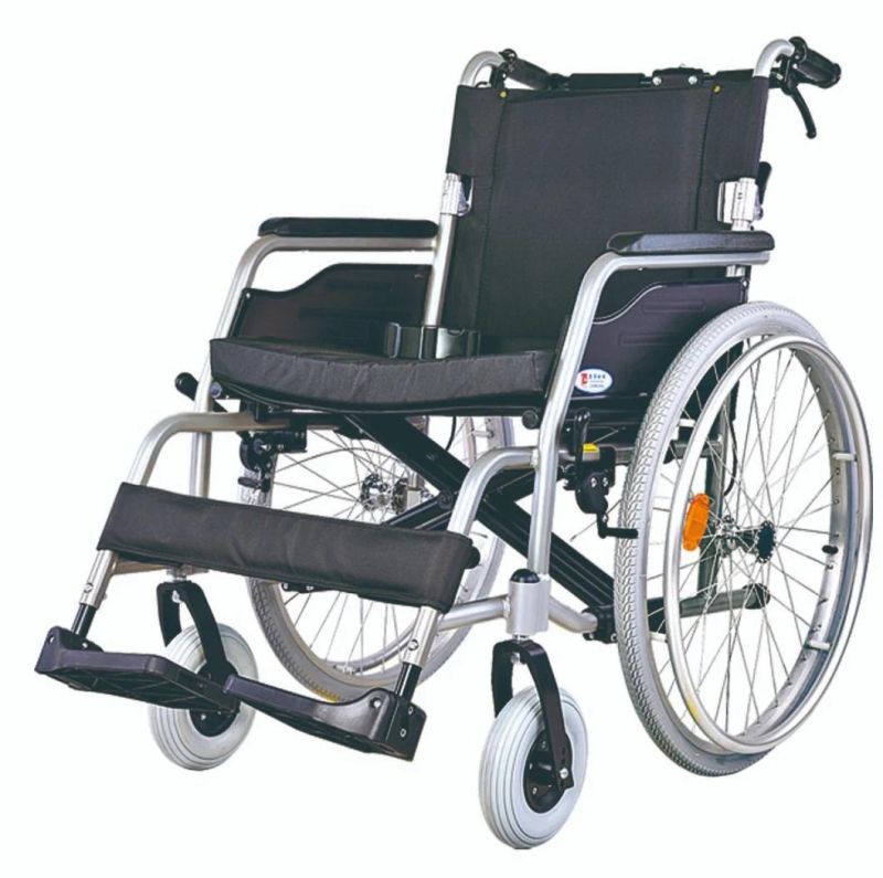 Steel Pipe Powder Coating Manual Wheelchair with Commode Function