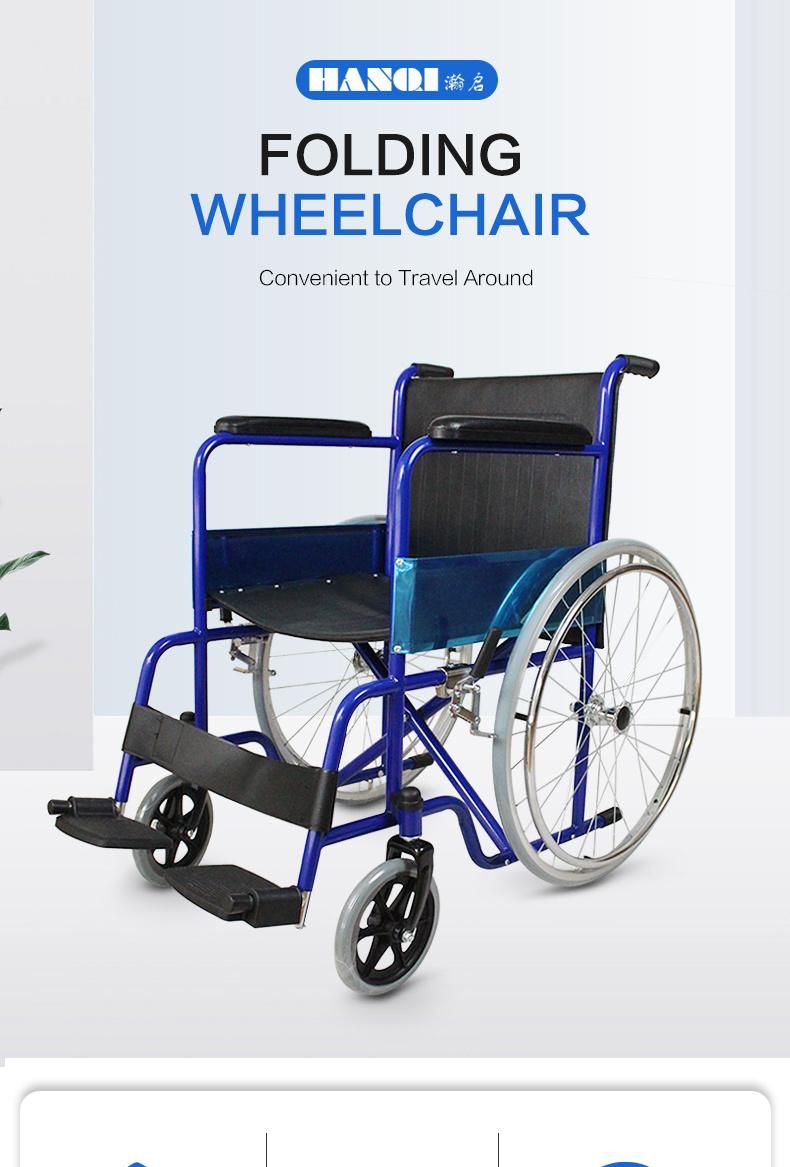 Hanqi Hq809 High Quality Wheelchair with Detacheable Handle and Legrest