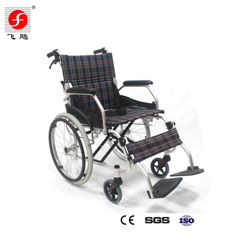 Portable Lightweight Manual Folding Aluminum Wheelchair for Sale