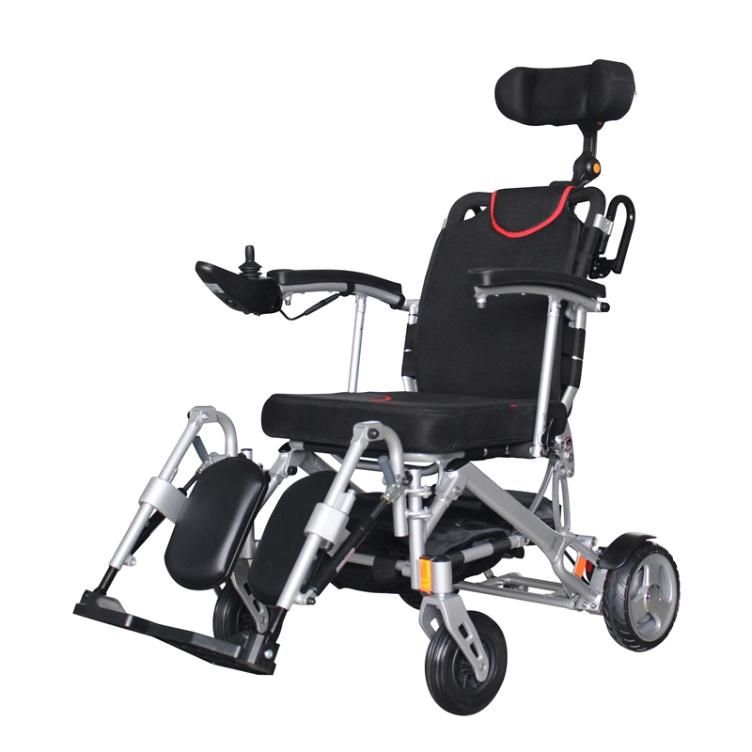 120kg Loading Folding Lightweight Electric Wheelchair with Orthopedic Legrests