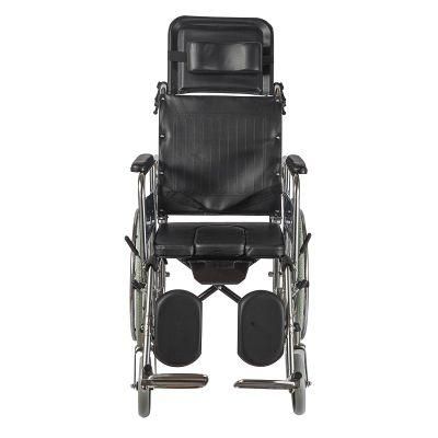 Factory Price Foldable Wheelchair Stainless Steel Lightweight Folding Manual Wheelchair for Disabled