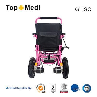 Cheap Price Pink Aluminum Electric Power Wheelchair for Disabled