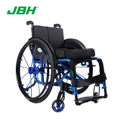 Lightweight Four Wheelchair Scooter Folding Manual Sports Wheelchair for Disabled
