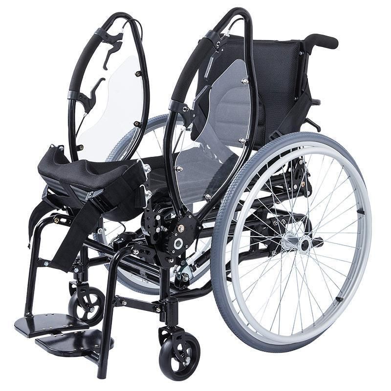 Hot Sale Big Rear Wheel Stand up Wheel Chair Manual Standing Wheelchair for Adults with CE&ISO