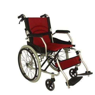 High Quality Lightweight Manual Wheelchair Portable Folding Hand Push Adult Disabled Elderly Home User Outside Wheelchair