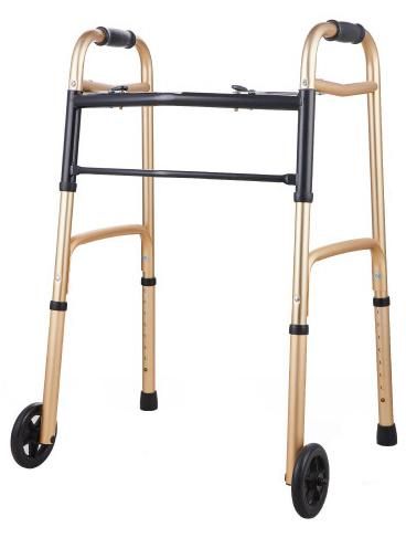 Rollator Walker Adult Double Button Alunminum Walker with 5" Wheels