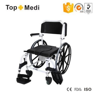 New Bathroom Safety Equipment Detachable Shower Seat Commode Wheelchair for Disabled Elderly