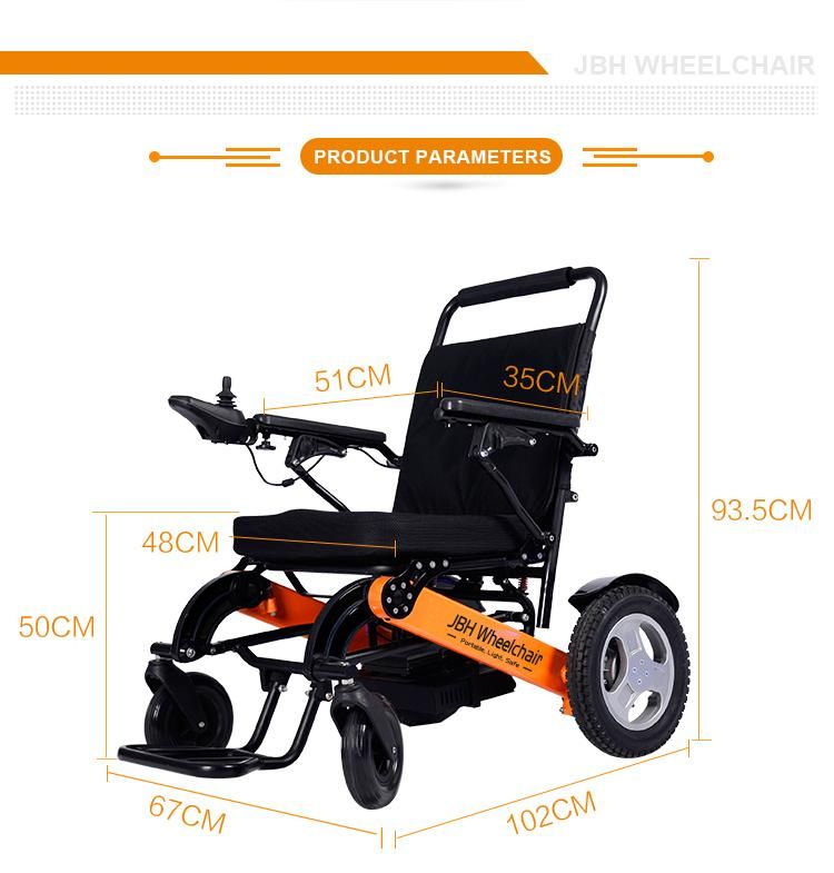 250W Brushless Motor Portable Folding Power Wheelchair CE & FDA Approved
