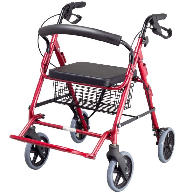 Lightweight Portable Walking Aid Rollator Walker with Seat