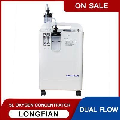 Longfian 5liter Double Flow Medical Breathing Equipment Oxygen Concentrator