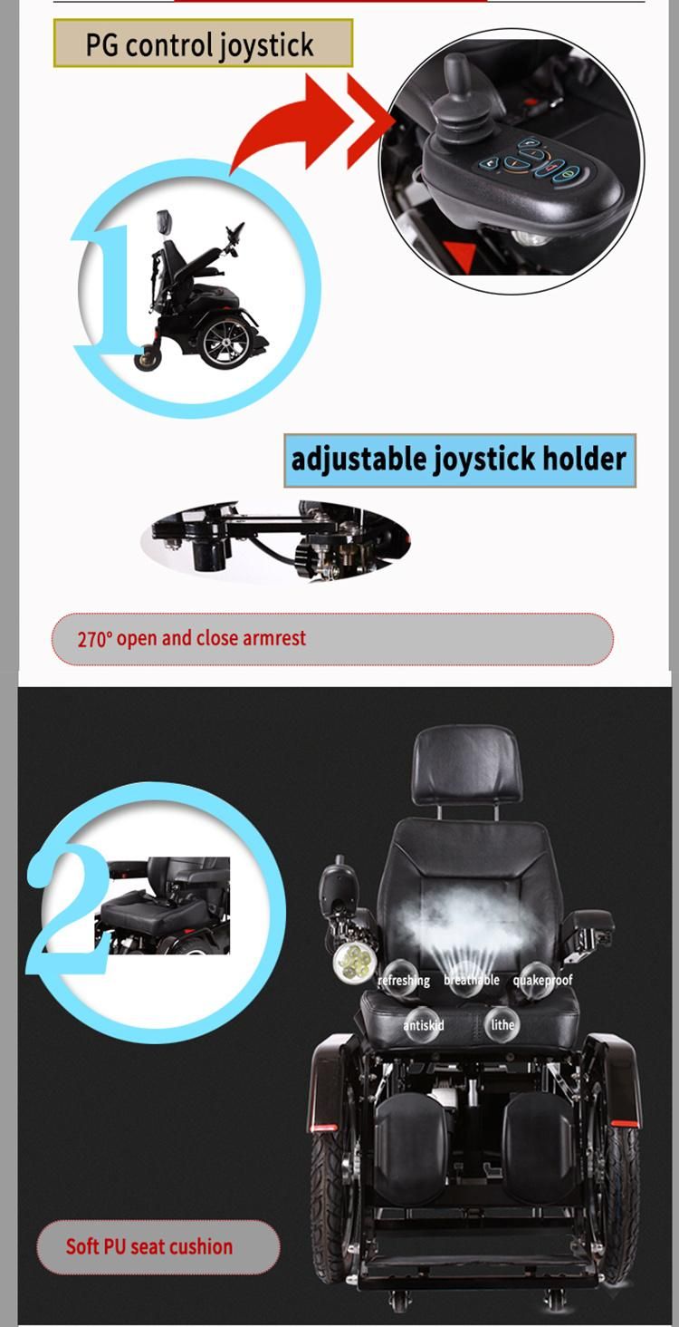 Seat Height Adjusting Electric Standing Lift Wheelchair