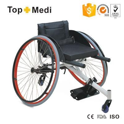 Aluminum Powder Coating Optional-Width Ultralight Manual Sport Training Table Tennis Wheelchair