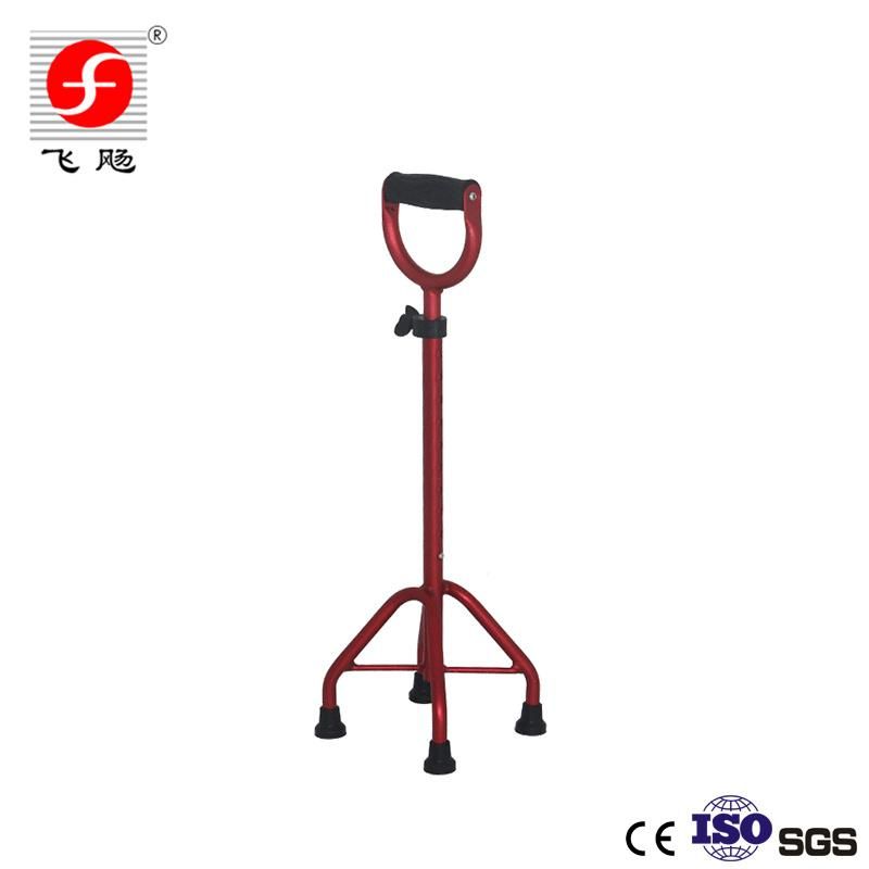 Aluminum Quad Cane Four Legs Telescopic Walking Stick for Disabled