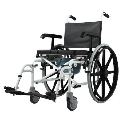 Top Sale Luxury Wooden Commode Wheelchair with Desk