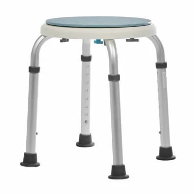 Aluminum Lightweight Bath Room Product Stool Seat with Swivel Seat for Shower Alloy Shower Chair Elderly