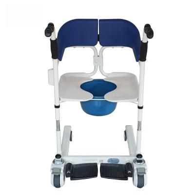 Patient Adjustable Wheelchair with Toilet Transfer Commode Shower Chair
