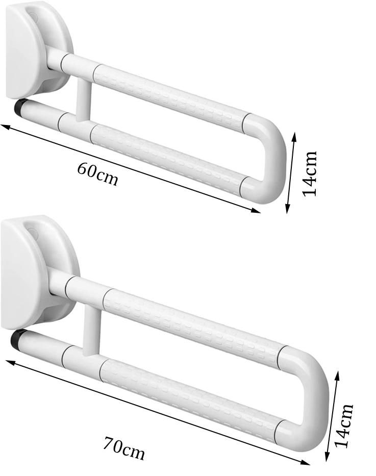 Commode Chair-Stainless Steel Folding Toilet Riser Bar, Non-Slip Grab Bar