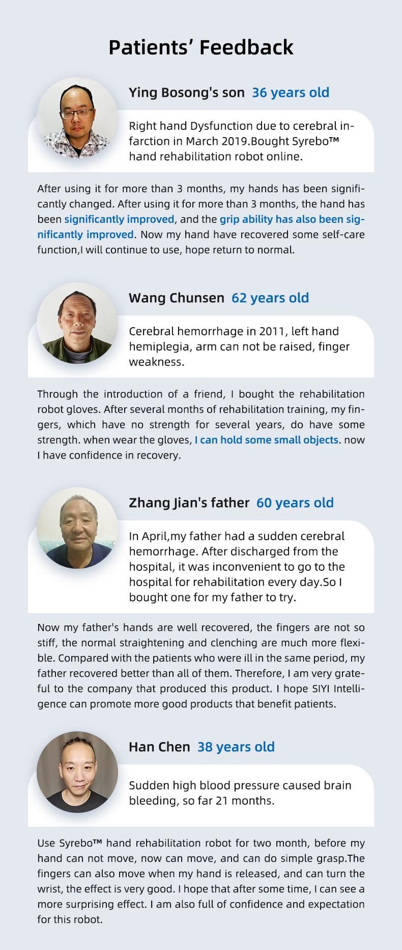 Medical Supplies Factory for Paralyzed People Hand Rehabilitation for Muscle Atrophy Made in China