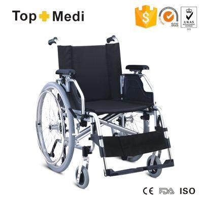 Topmedi Aluminum Economy Comfortable Foldable Wheelchair