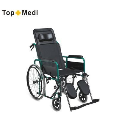 Topmedi High Back Reclining Orthopedics Wheelchair for Handicapped and Adults
