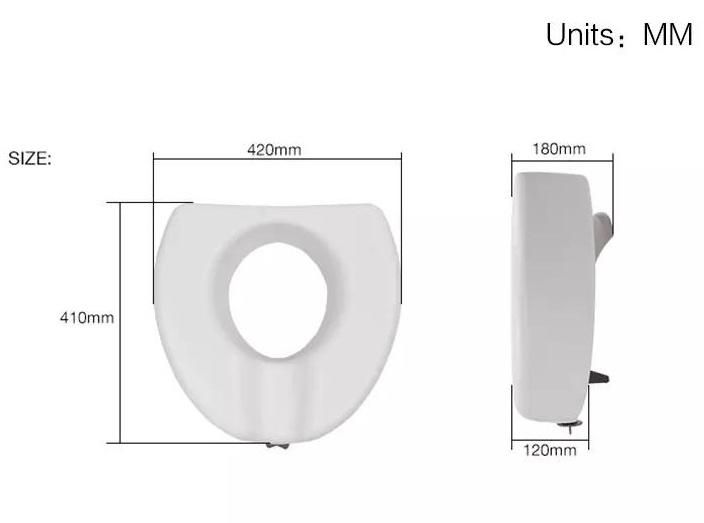 Commode Chair - Class Raised Toilet Seat White