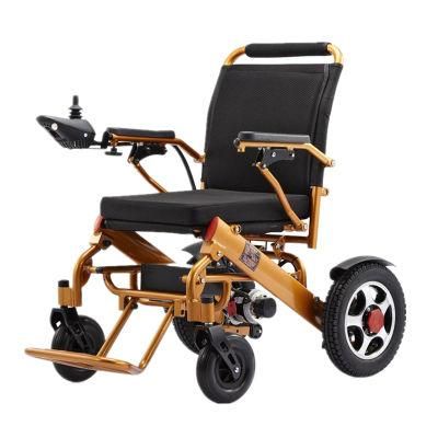 Light Handicapped Foldable Electric Wheelchair with Headrest