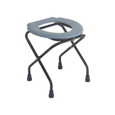 Folding Medical Steel Black Beside Bath Chair Portable Commode for Pregnant Woman