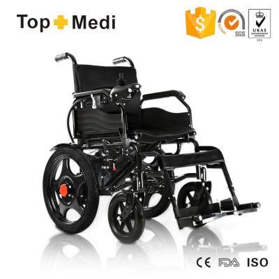 Electric Folding Wheelchair with Painted Steel Frame for Disabled