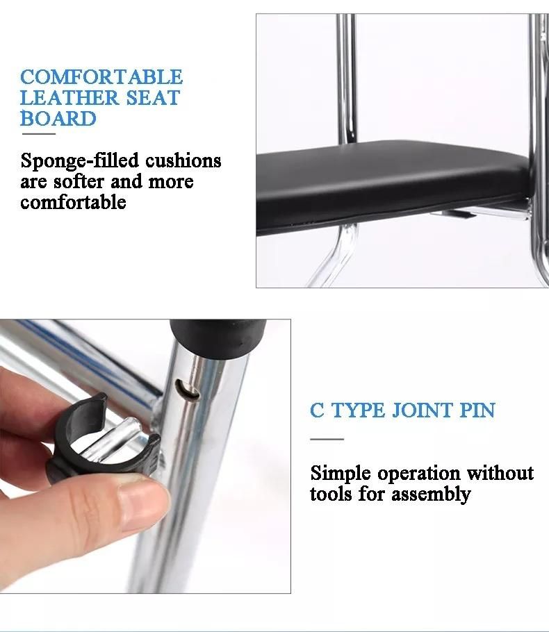 Hot-Selling Adult Standing Frame Walker Stainless Steel Anti-Tilting Walker Dropshipping
