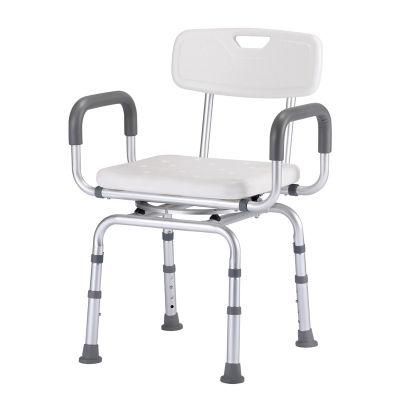 Aluminium Brother Medical Wood Bath Chair for The Elderly with CE