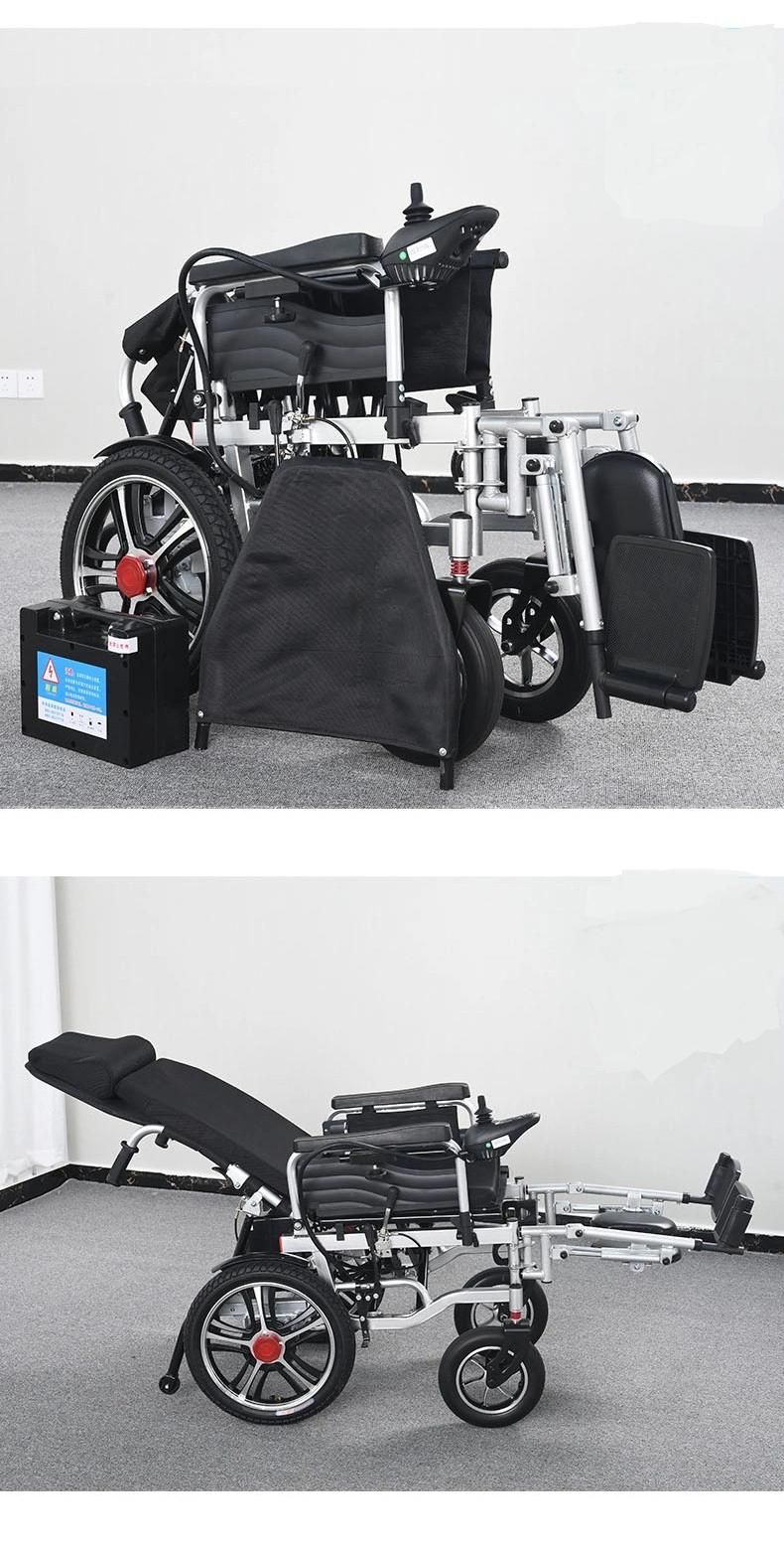 High Quality Folding Electric Power Aluminium Wheelchair Multi Functions