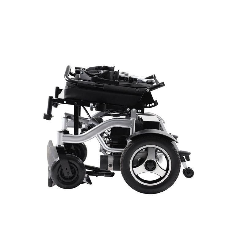 2021 Medical Adjustable Height Armrest Motor Power Folding Electric Wheelchair for Sale