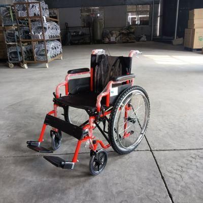 Hot-Sale Folding Lightweight Aluminum Manual Wheelchair for Disable