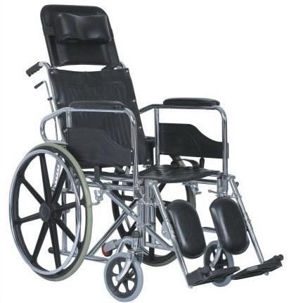 High Quality High Back Reclining Back Steel Wheelchair for Disabled