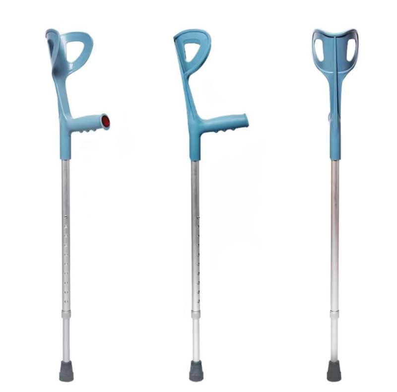 Walking Stick Euro Forearm Crutch Adjustable -Gray Walker Cane