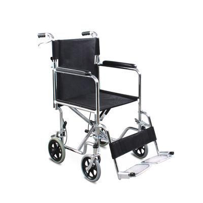 Medical Lightweight Manual Wheelchair of Rehabilitation with Chromed Frame