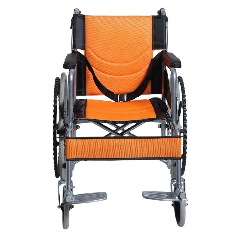 The Elderly Lightweight Compact Folding Manual Wheelchair Handbike Wheelchair