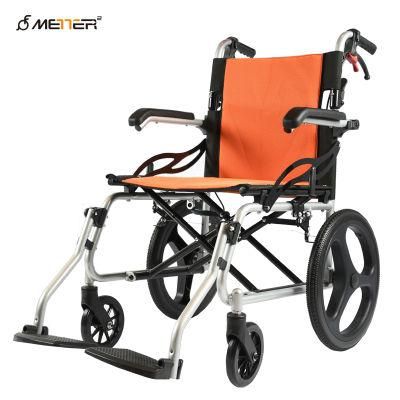 Economic Folding Manual Wheelchair with Aluminum Alloy Frame