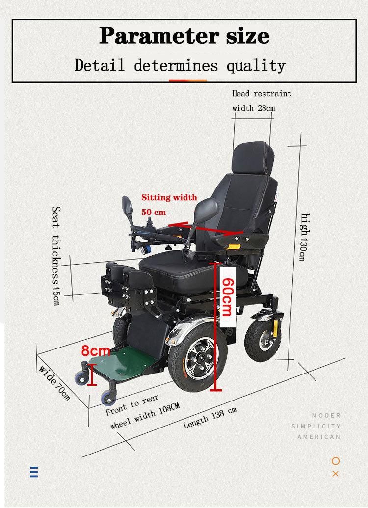 Stand up and Down Electric Standing Wheelchair for Disabled with CE