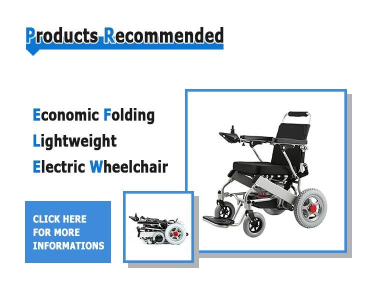 Automatic Four Wheel Lightweight Foldable Easy to Carry Electric Power Wheelchair with Brakes