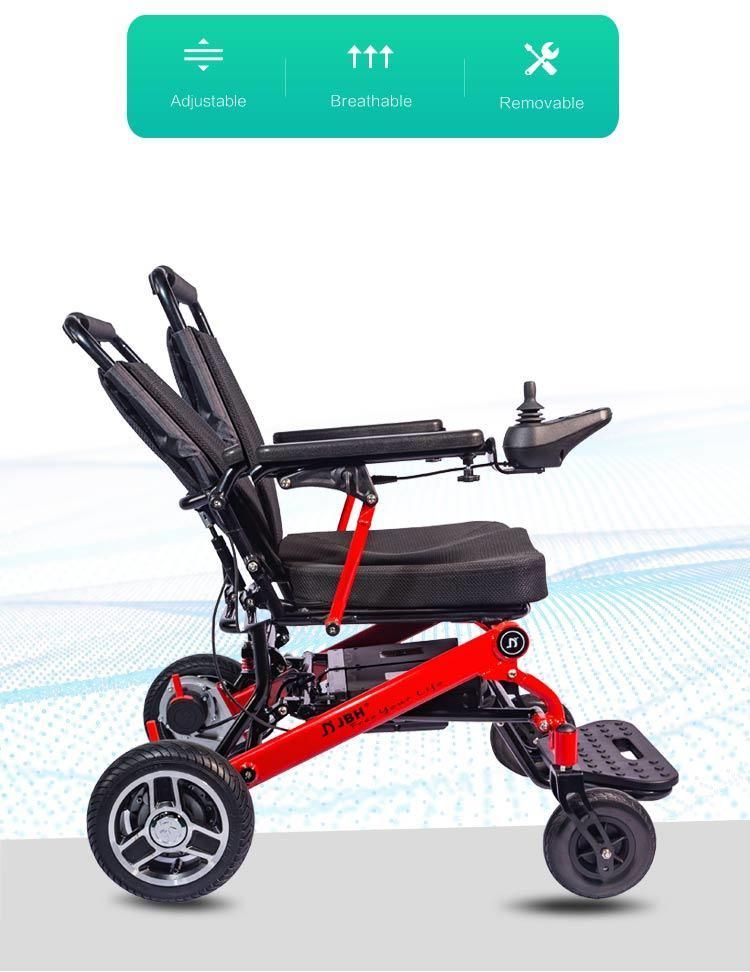 500mm Seat Width Folding Cheap Price Electric Wheelchair with Lithium Battery