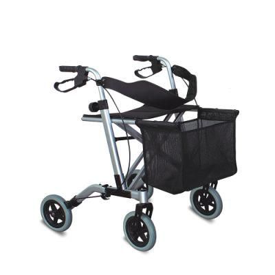 Medical Healthcare 4 Wheel Walking Aids Foldable Aluminum Rollator