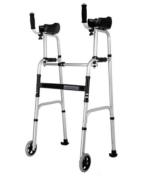 Rollator Walker Foldable Forearm Support Aluminum Walker with Wheels