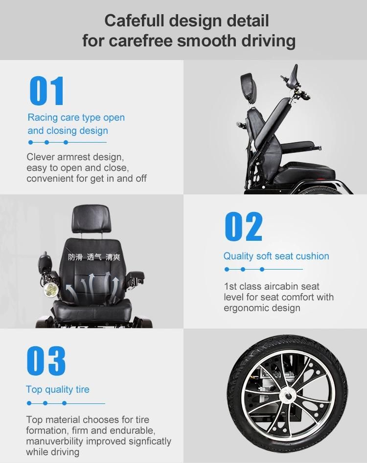 Power Wheelchair Stand up off Road Wheelchair