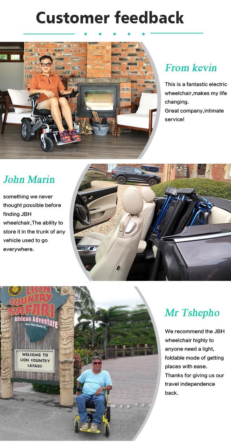 CE FDA TUV Lightweight Portable Folding Electric Power Wheelchair for The Disabled and Elderly