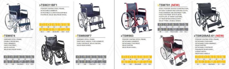 Cheapest Best Price Steel Manual Foldable Wheelchair for Disable Elderly