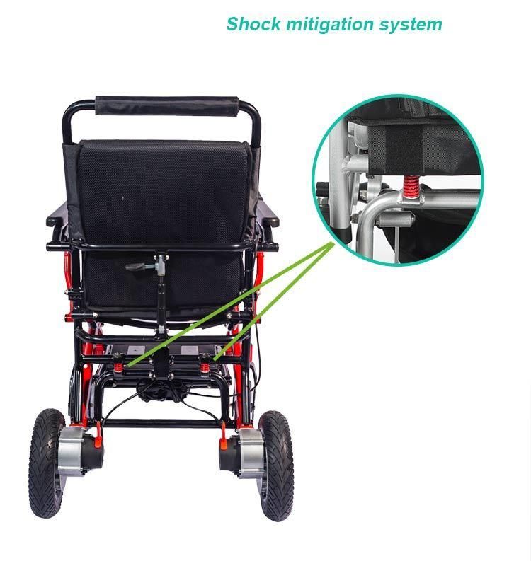 500mm Seat Width Folding Cheap Price Electric Wheelchair with Lithium Battery