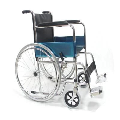 Hot Sales Folding Economic Manual Wheelchair for Elderly
